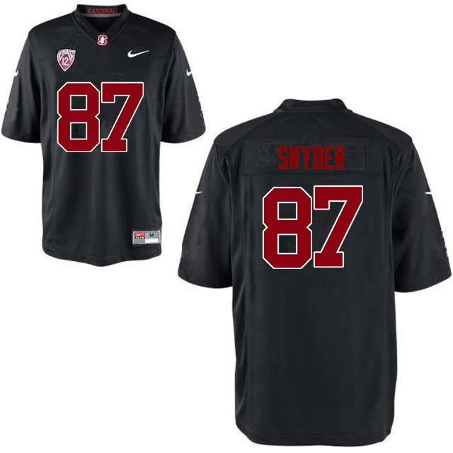 Men Stanford Cardinal #87 Ben Snyder College Football Jerseys Sale-Black